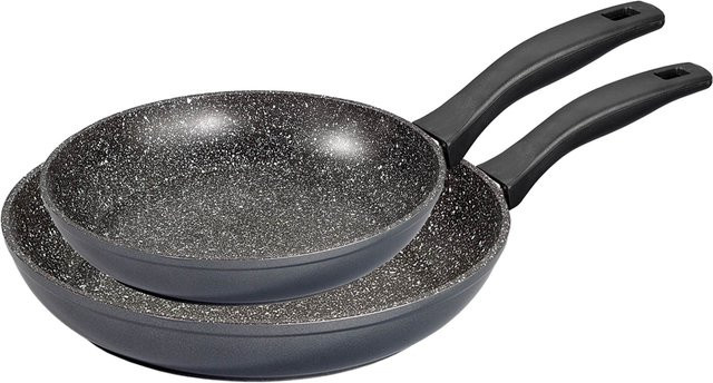Stoneline Pfannen-Set, 2-teilig, Grau, Aluminium mit Antihaftbeschichtung, Durchmesser: 24 cm und 28 cm - Bild 1