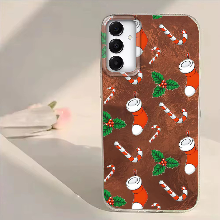Samsung Galaxy Handyhülle mit Frohe Weihnachten Muster in Multicolor für verschiedene Modelle wie A55, A16, A54 und A35 - Bild 2