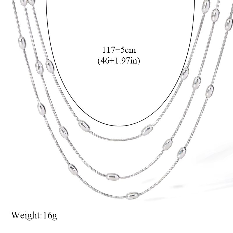 GANEMLY Schmuck-Set, Edelstahl, Silber, Damen - Bild 2