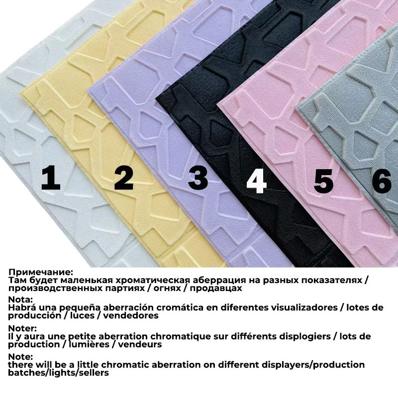 KAMULA Selbstklebender PVC-Schaum-Wandaufkleber in Weiß, geometrisches Quadrat-Design, wasserdichte Tapete für moderne Innenwanddekoration im Wohnzimmer oder Badezimmer - Bild 2