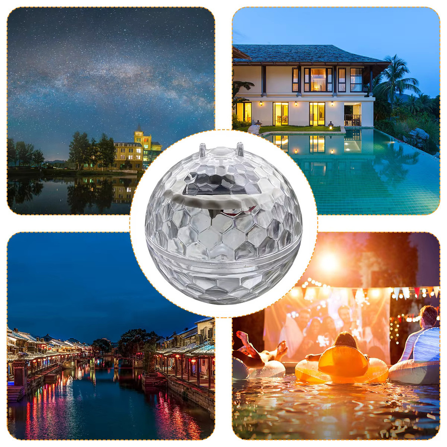 Wasserdichte Solar LED Poolleuchte Multicolor als schwimmende Glow Globe für Garten und Brunnen - Bild 4