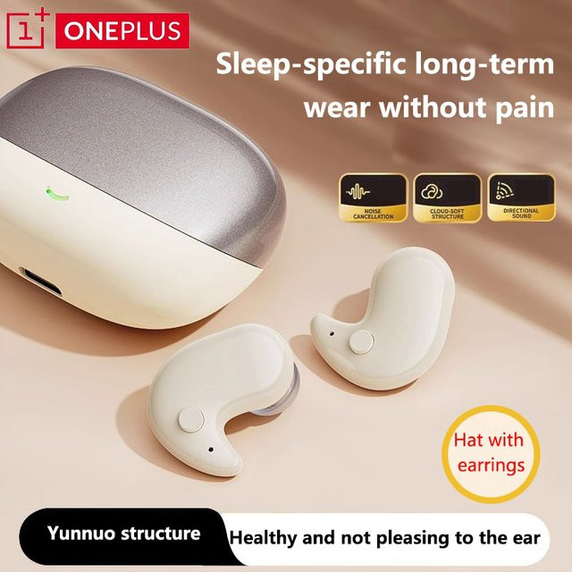 OnePlus Schlaf-Kopfhörer kabellose Bluetooth Semi-in-Ear Mini in Weiß - Bild 1
