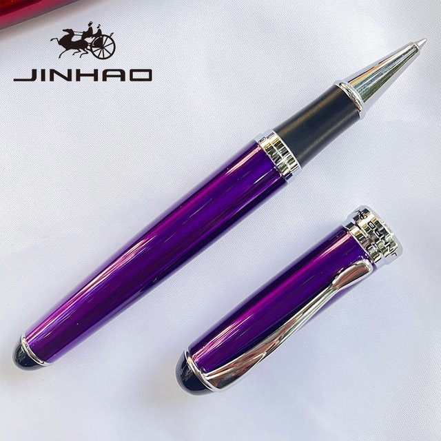 Jinhao 750 Luxuskollektion Tintenroller aus Metall mit Silberbesatz in Schwarz, Silber oder Lila - Bild 1