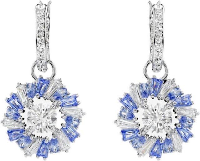 Swarovski Ohrringe, Blume, Zirkonia, Kristall, Blau, Damen - Bild 1