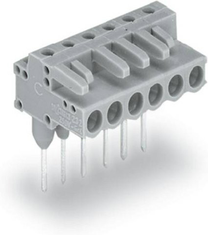 WAGO Buchsengehäuse-Platine 232 Polzahl, Farbe: Grau, 25 Stück, Rastermaß: 5 mm, 232-242/005-000 - Bild 1