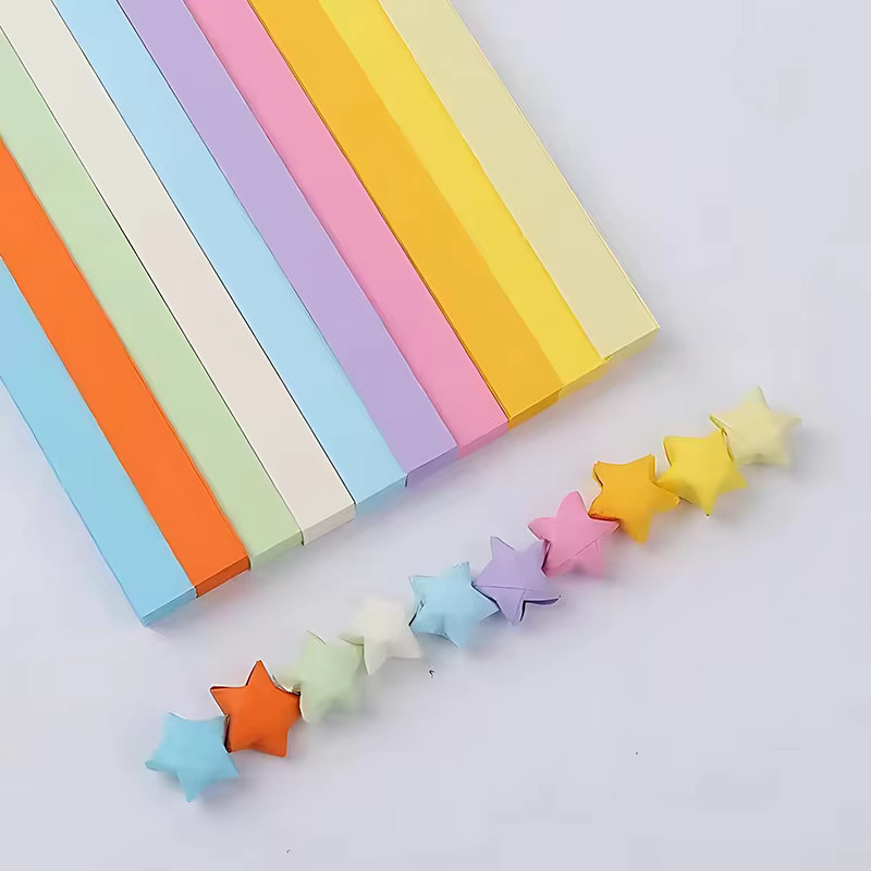 ZYF Origami Sterne Papier Set, 540 Blatt doppelseitig bunt, DIY Bastelpapier für Dekorationen zu Geburtstag und Party - Bild 2