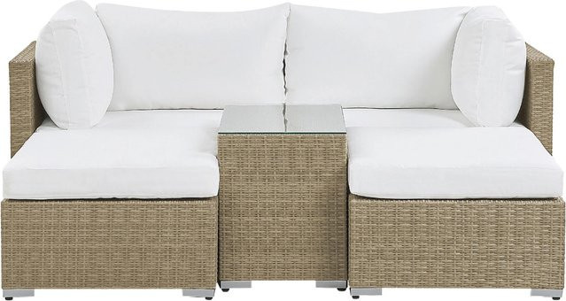 Beliani Sitzgruppe NOTO in Cremeweiß mit Polsterung aus Polyester, B/T/H: 73 x 94 x 65 cm - Bild 1