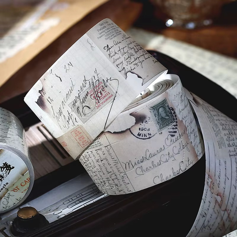 6 Bände Vintage-Papier für DIY-Scrapbook und Dekoration in Grau - Bild 3