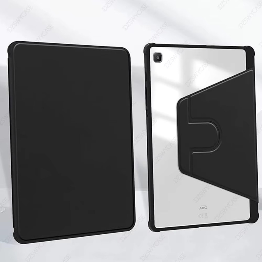 DZSWYCASE 360 Grad drehbare Schutzhülle für Samsung Galaxy Tab S6 Lite 10,4 Zoll mit Stifthalter und Auto Sleep/Wake Funktion in Transparent, Purple oder Black - Bild 5