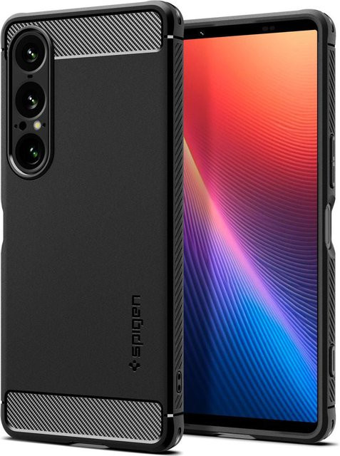 Spigen Rugged Armor Schutzhülle für Sony Xperia 1 VII in Schwarz Matt - Bild 1