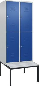 C+P Doppelstock-Spind Classic PLUS Sitzbank mit 2 Abteilen und Zylinderschloss, B/T/H: 212,0 x 80,0 x 81,5 cm - Bild 1
