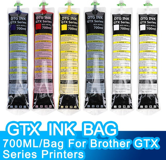 Brother GTX Tinte Tasche Weiß mit Chip für GTX-422, GTX-423, GTX-425, GTX-600 und GTXPRO, 700 ml - Bild 1