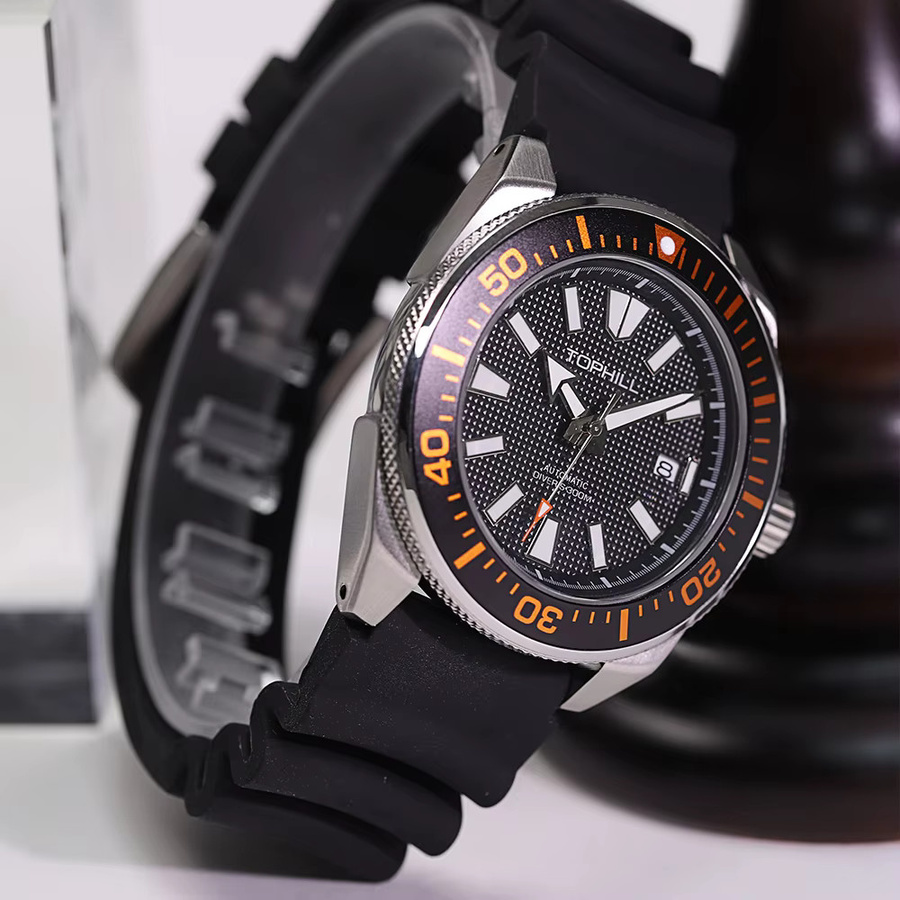 TOPHILL Armbanduhr Automatik, Edelstahl, Blau, Saphirglas, Herren - Bild 5