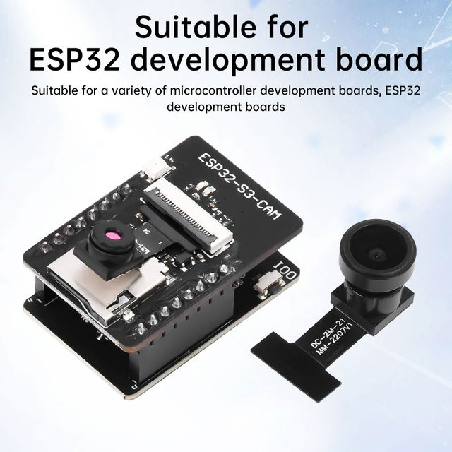 diymore GC2145 Kameramodul mit 2 Millionen Pixeln, DVP-Schnittstelle und ESP32-Mikrocontroller, Schwarz, 68-160 Grad Sichtfeld - Bild 1