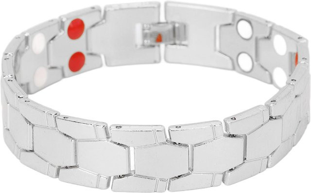 DIYelecs Magnettherapie-Armband, Titanstahl, Silber, Unisex - Bild 1