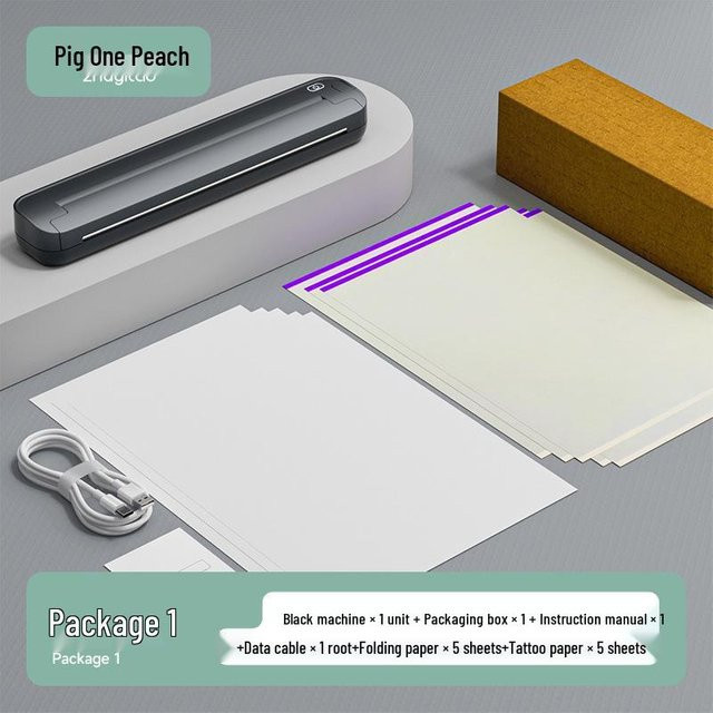 ElectroCN Tragbarer Bluetooth Thermischer Tattoo-Transferdrucker für den Heimgebrauch in Grau - Bild 1