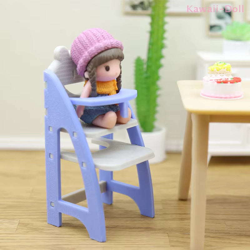 DIAPER&CORED Baby Esszimmer Stuhl Modell, Miniatur Wohnzimmer Möbel Dekoration, Kunststoff - Bild 2