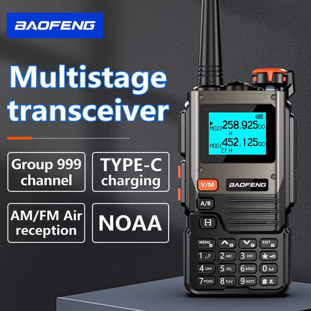 Baofeng UV-K61 Walkie-Talkie in Schwarz mit Ein-Klick-Frequenzkopie, Multiband-Empfang und FM-Radio - Bild 1