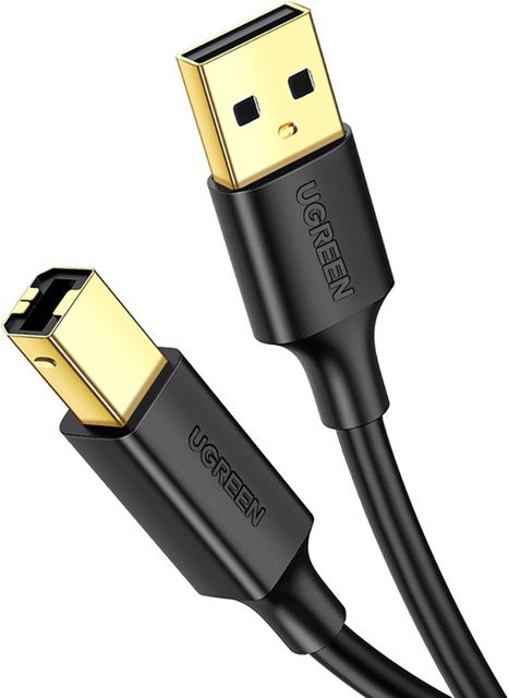 UGREEN US135 Druckerkabel USB-A auf USB-B, Schwarz, 1 m - Bild 1