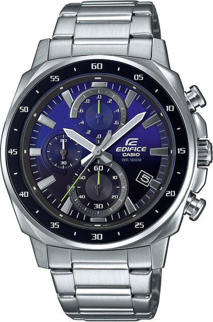 Casio Edifice Chronograph, Quarz, Edelstahl, Blau, 44 mm, Herren - Bild 1