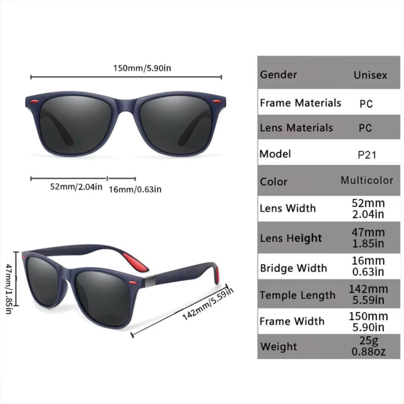 MOYOKA Sonnenbrille, Quadratisch, Vollrand, Schwarz, Kunststoff - Bild 4