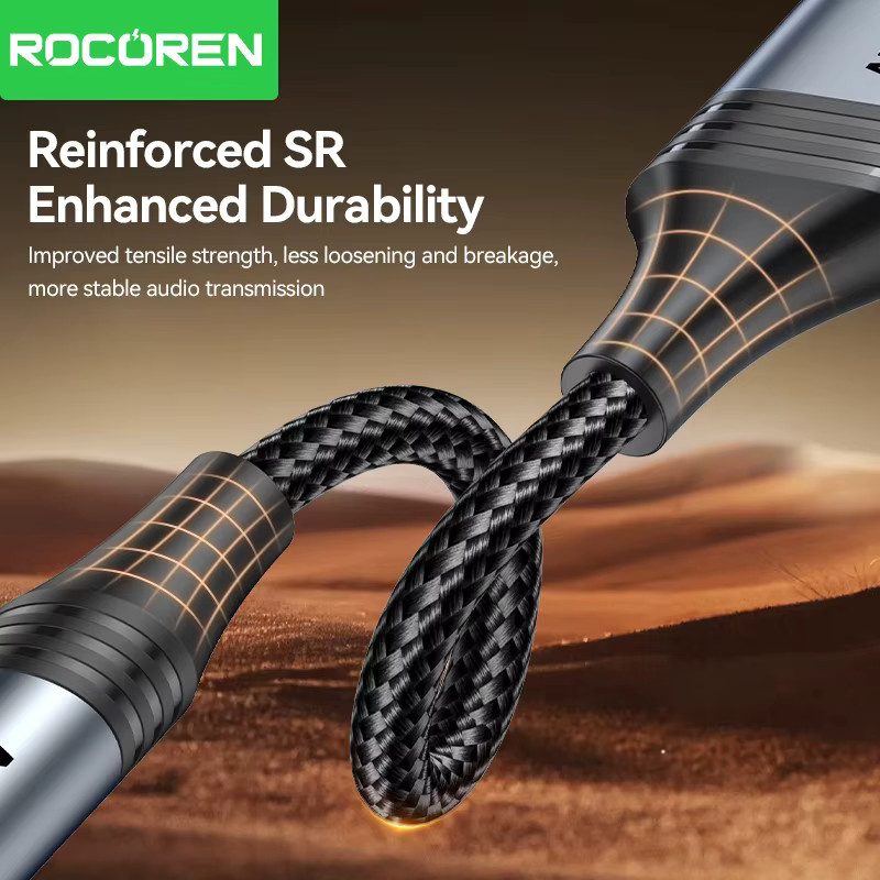 Rocoren USB-C auf 3,5mm Klinke Audio-Adapter Schwarz für Kopfhörer - Bild 4