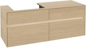 V&B Waschtischunterschrank Collaro in Nord Eiche mit LED 10W, B/T/H: 140 x 54,8 x 50 cm - Bild 1