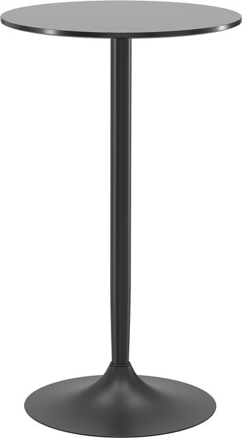 HOMCOM Bartisch runder Stehtisch in Schwarz für Wohnzimmer, Esszimmer und Küche, modern, Durchmesser: 60 cm, Höhe: 102 cm - Bild 1