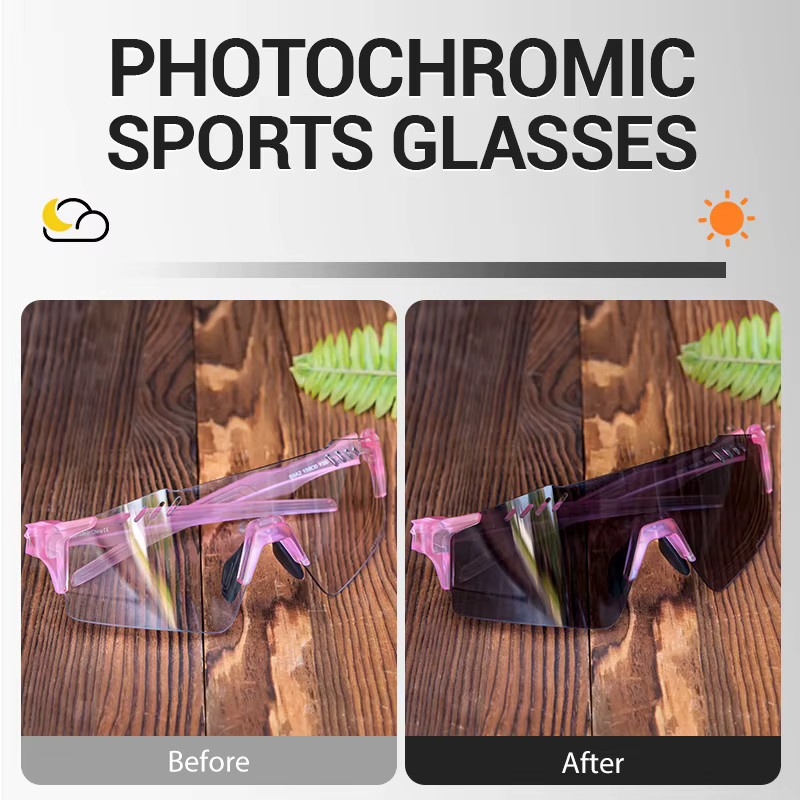 SCVCN Photochrome Fahrradbrille, randlos, Herren, Kunststoff - Bild 2