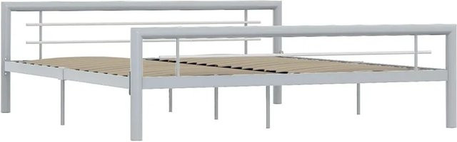 vidaXL Bettgestell aus Metall in Grau und Weiß B/T/H: 180 x 200 x 187,5 x 212 cm - Bild 1