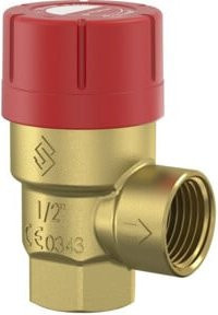 Flamco Meibes Membran-Sicherheitsventil Prescor mit austauschbarer Membran, Farbe Rot, 2,5 bar, für 350 kW, Rp 1 1/4 und Rp 1 1/2 - Bild 1