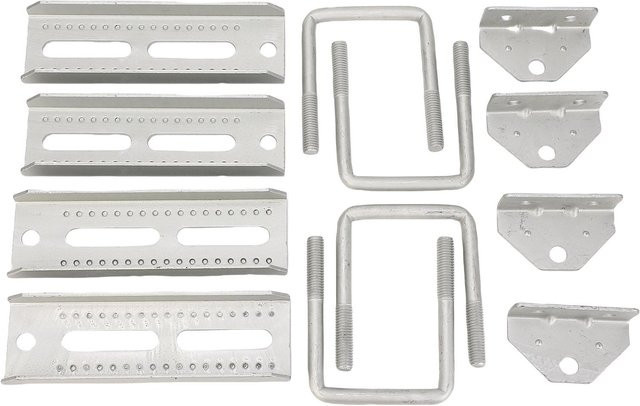 Aimo 4er-Set Kielrollenhalterung für Bootsanhänger aus verzinktem Eisen, 8 Zoll, 2-lagige Querträger, höhenverstellbar, Silber - Bild 1