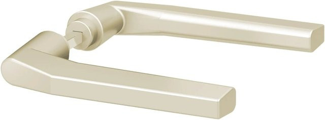 BASI Drücker-Griffpaar S-Form aus Aluminium in Silber und Weiß (7421-1002) - Bild 1