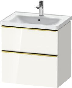 Duravit Waschtischunterschrank D-Neo in Weiß glänzend, Wandhängend, B: 63,4 cm, T: 45,2 cm, H: 62,5 cm - Bild 1