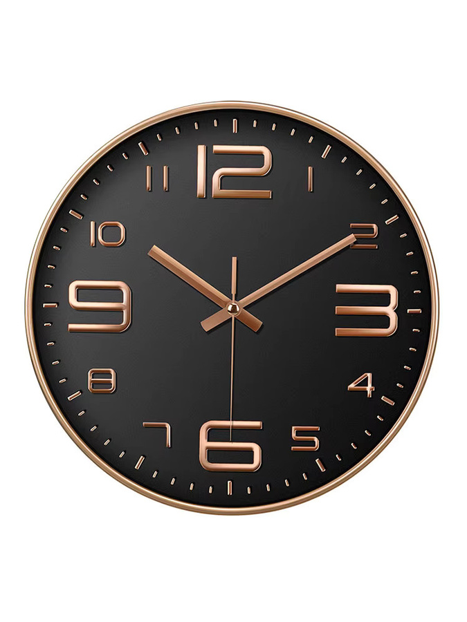 Moderne digitale Wanduhr von p.chuang in quadratischer Optik, geräuschlose Quarz-Uhr für Wohnzimmer und Küche, B/H/T: 30,48 x 30,48 x 30,48 cm - Bild 4