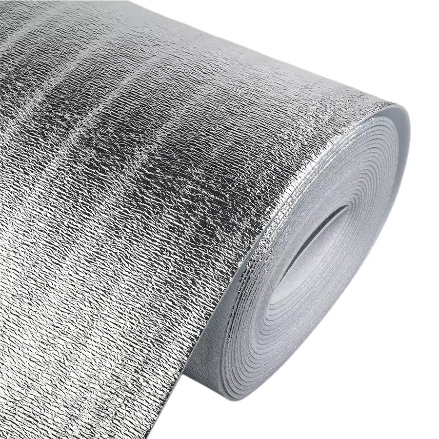 Reflektierende Aluminium-Wärmedämmfolie aus PET für die Wandwärmedämmung, Silber - Bild 2