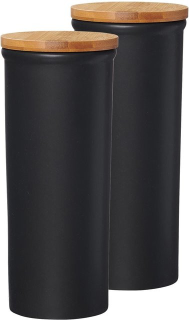Ritzenhoff & Breker Vorratsdosen Jasper Set in Schwarz aus Keramik und Glas mit 1,6 l Füllmenge - Bild 1