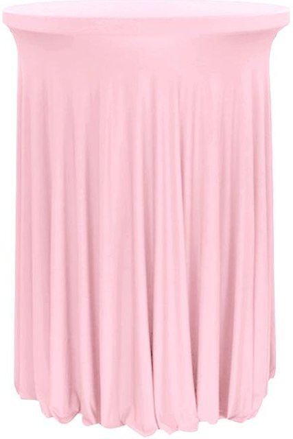 Elastische runde Tischdecke für Cocktail- oder Banketthochstühle von HomeHarmony in Rosa, Durchmesser: 60 cm, Höhe: 110 cm - Bild 1