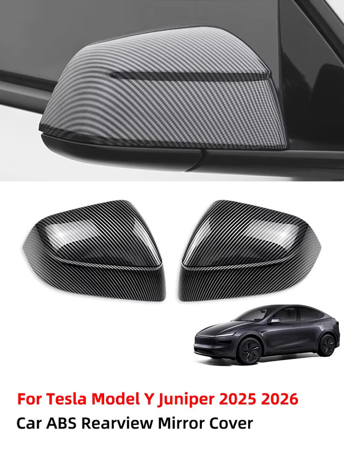 Heenvn ABS Rückspiegelabdeckung für Tesla Model Y Juniper 2025 2026 in Schwarz - Bild 7