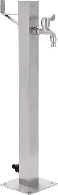 vidaXL Garten-Wassersäule aus Edelstahl in Silber, modern und freistehend - Bild 1