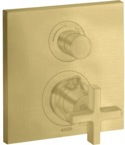 Hansgrohe Axor Citterio UP-THM Fertigmontageset mit Thermostat und Zwei-Griff-Armatur in Brushed Brass - Bild 1