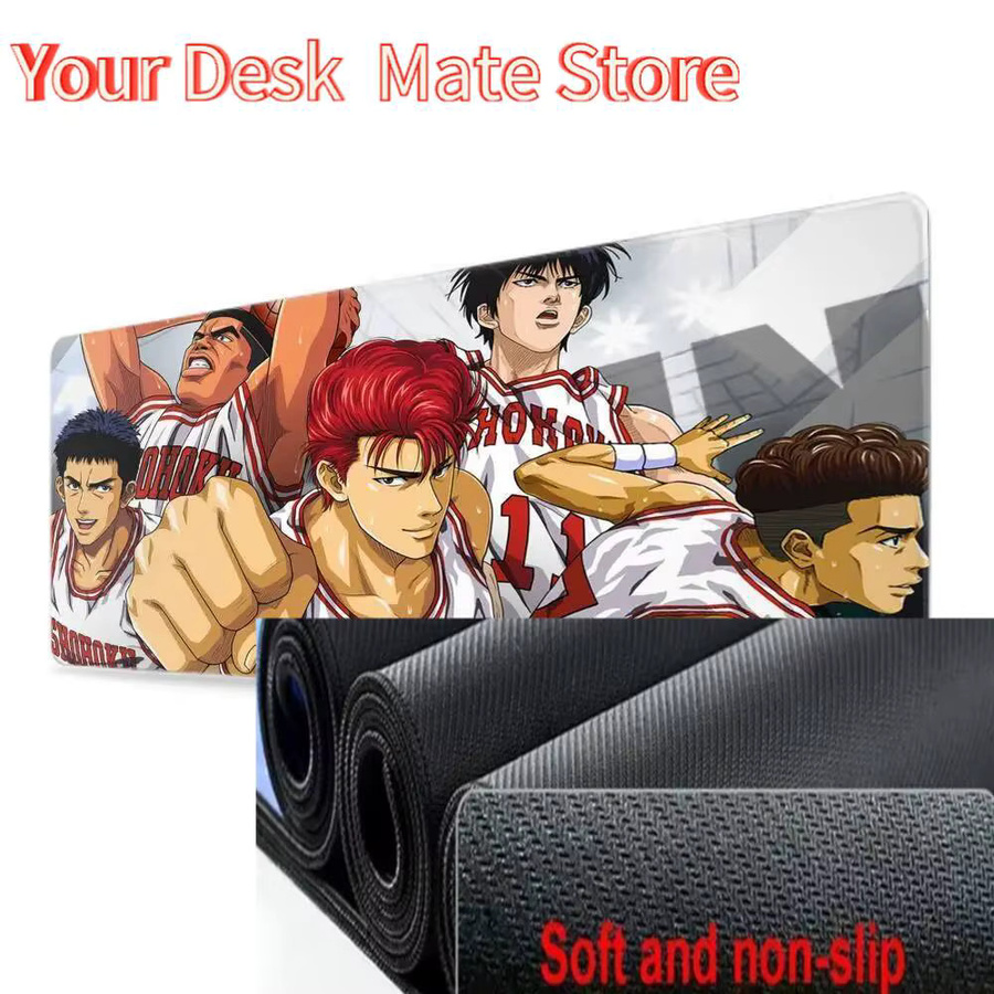 Potdemiel Anime Slam Dunk Mauspad Schwarz XXL Gaming Schreibtischunterlage - Bild 2