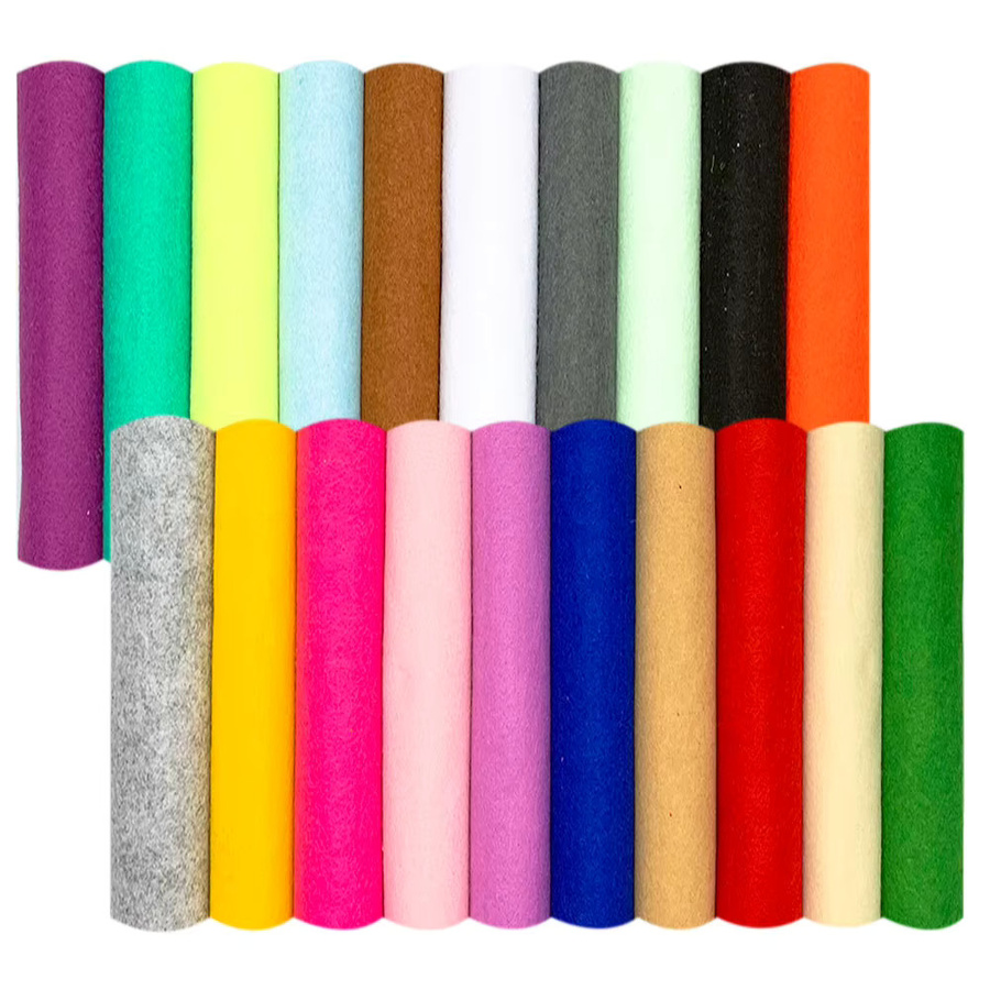 7-Rollen-Set weicher Filzstoff zum Nähen und Basteln, Mehrfarbig, B: 20 cm, L: 90 cm - Bild 4