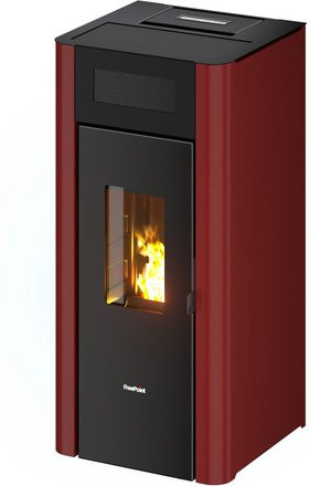 FREEPOINT Pelletofen Amaranto 9 in Bordeaux Rot mit 8,5 kW Leistung und WLAN-Funktion - Bild 1