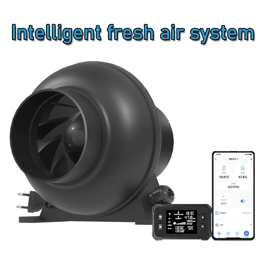 KAVUNION EC-Kanalventilator C1 in Schwarz mit WLAN und einstellbarem Controller, Durchmesser: 100 mm - Bild 5
