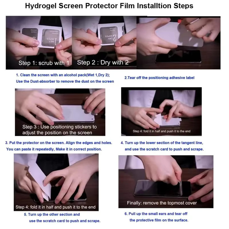 4er-Pack Hydrogel Displayschutzfolie für Samsung Galaxy S24 S23 S22 S21 S20 Ultra Plus, transparent - Bild 6