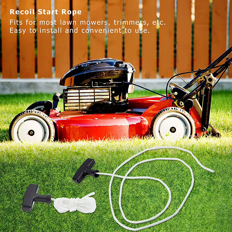 Universal Starterseil mit Zuggriff für Generator und Mäher, Kunststoffbeschichtet, Länge: 1,2 m, Durchmesser: 4 mm - Bild 3