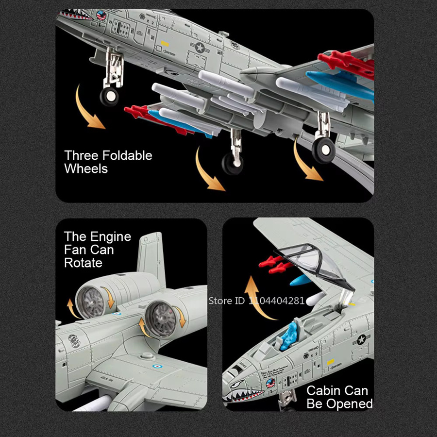 RMZ city F-14 Tomcat Fighter A-10 Thunderbolt II Angriffsflugzeug, 1:32, Metall - Bild 1