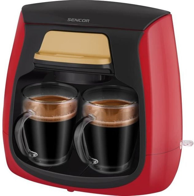 Sencor Kaffeemaschine SCE 2101RD in Rot mit Heißwasserfunktion, 500 W und 0,3 l Fassungsvermögen - Bild 1