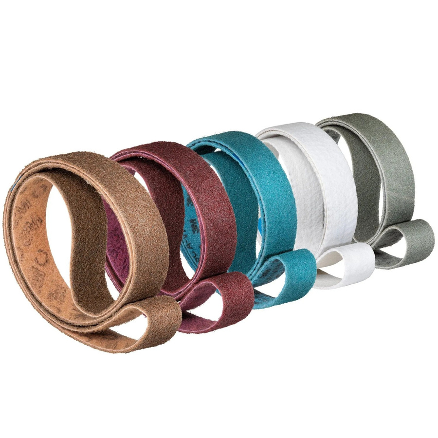 3M SC-BS 5er-Set Vlies-Schleifbänder zum Grob-Polieren von Metall und Holz, B: 5 cm, L: 200 cm - Bild 2